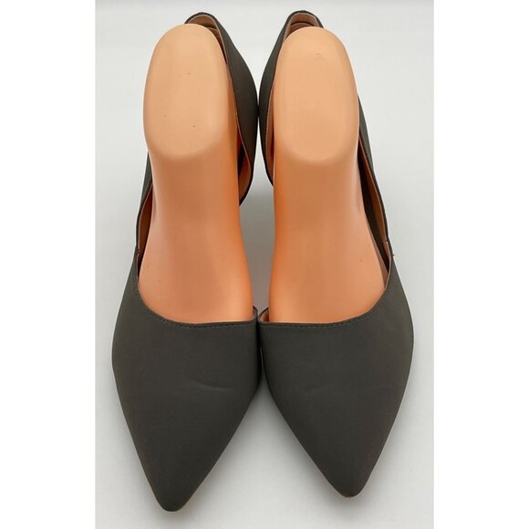 Journee Collection Charcoal Gray Point Toe D'Orsay 3 in Heel size 11 - Picture 1 of 14
